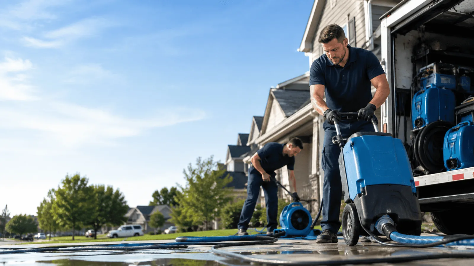 Dehumidification being performed in Trumbauersville, PA